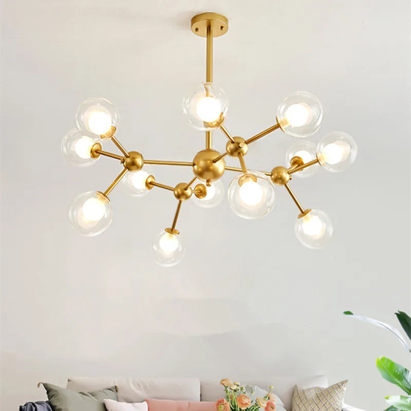 DecorBites™ Black Postmodern Sputnik Chandelier for Dining Room and Home Decor