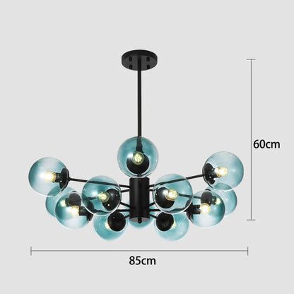 DecorBites™ Black/Gold Glass Pendant Light for Living Room Bedroom Restaurant
