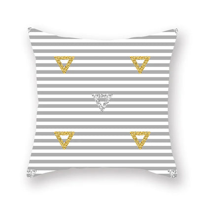 DecorBites™ Geometric Star Stripe Print Pillowcase - Wholesale, 45x45cm