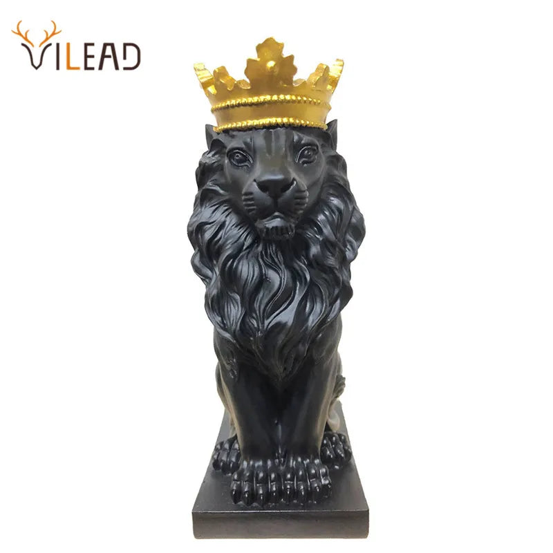 ™ Golden Crown Lion King Statue 17cm Height Nordic Handicraft Home Office Decor