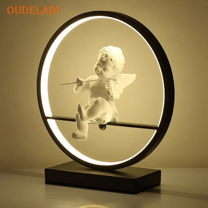 DecorBites™ Angel Doll Bird Table Lamp: Romantic LED Lighting for Home Decor