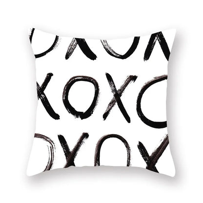 DecorBites™ Black Geometric Cushion Cover | Decorative Sofa Pillow Cases | Living room Throw Home Decor