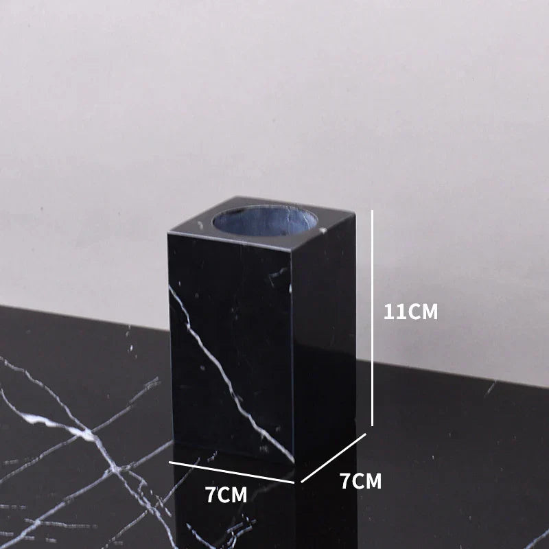 DecorBites™ Black Marquina Marble Bathroom Set cue.opti