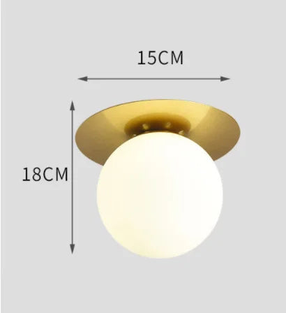 DecorBites™ Glass Ball Ceiling Light Fixture for Bedroom Hallway Stairs - Aisel Home Lighting