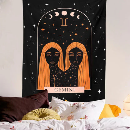 DecorBites™ Celestial Constellation Tapestry Moon Phase Wall Hanging for Unique Home Décor
