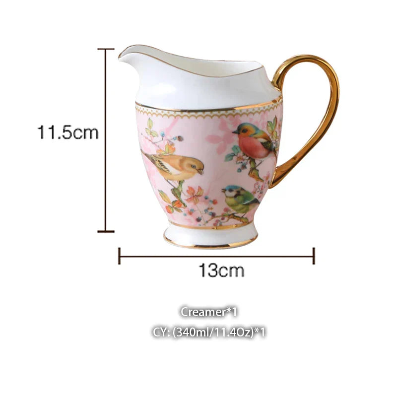 DecorBites™ Bone China Milk Jug: Elegant Ceramic Creamer for Tea, Coffee, Espresso