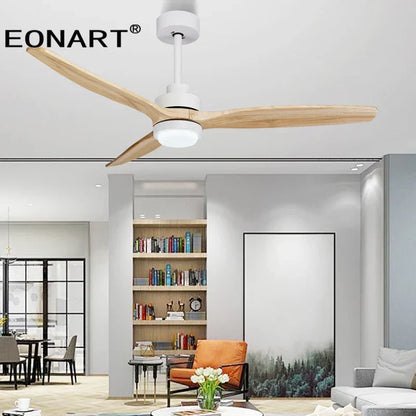 DecorBites™ 52" Black Wood Ceiling Fan with LED Light and Remote Control