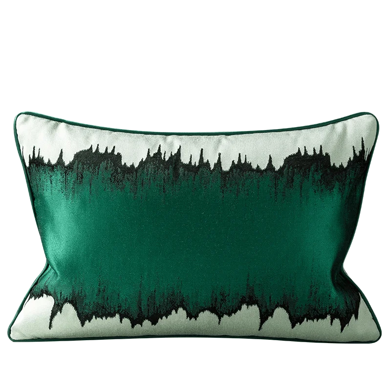 DecorBites™ Asian Landscape Painting Jacquard Square Pillow Cover 45x45cm
