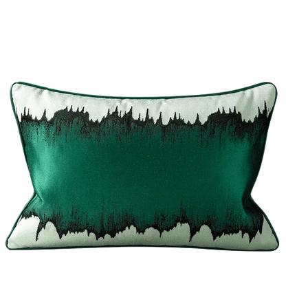 DecorBites™ Asian Landscape Painting Jacquard Square Pillow Cover 45x45cm