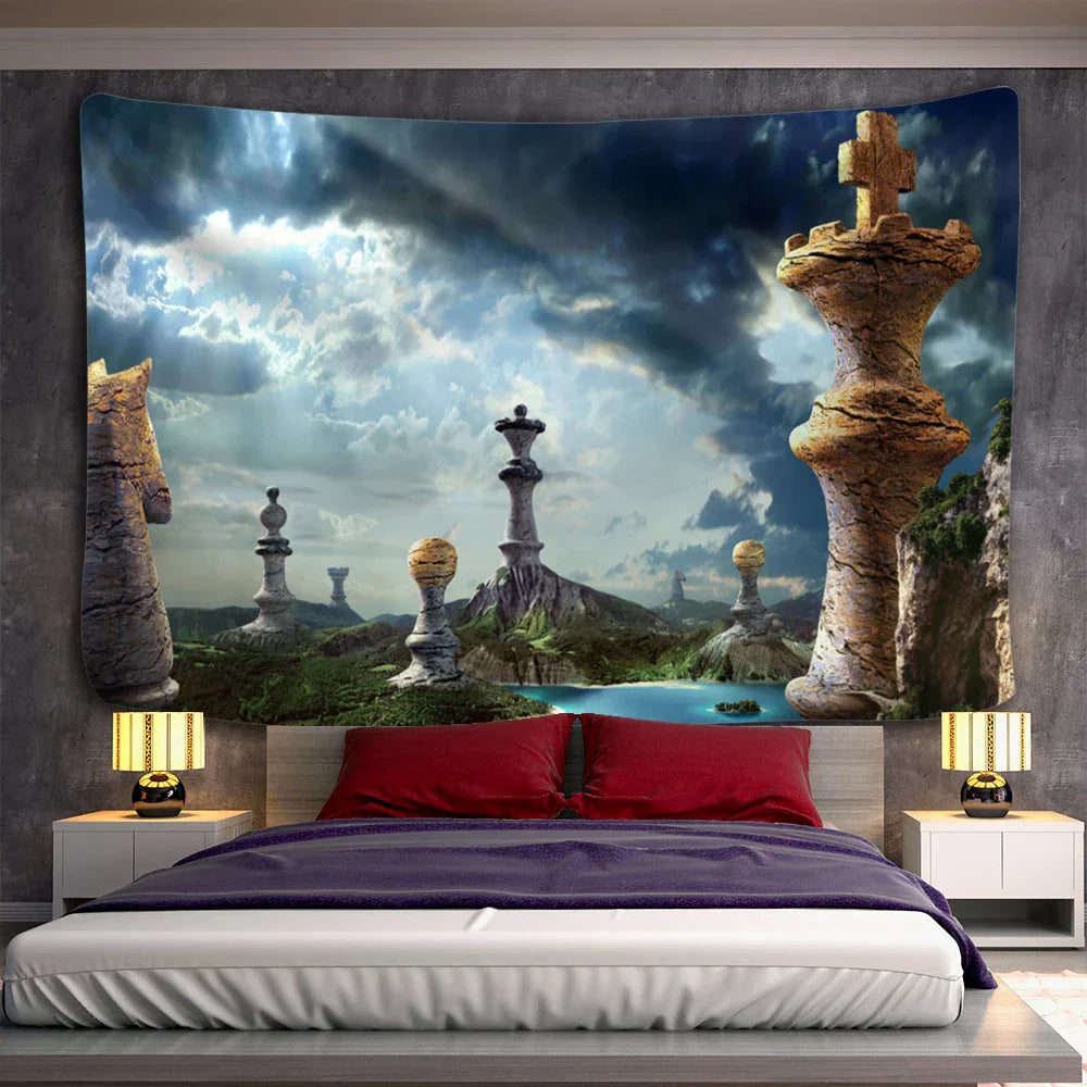 DecorBites™ Angel Devil Hell Witchcraft Hippie Psychedelic Halloween Dorm Tapestry