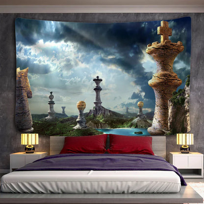 DecorBites™ Angel Devil Hell Witchcraft Hippie Psychedelic Halloween Dorm Tapestry