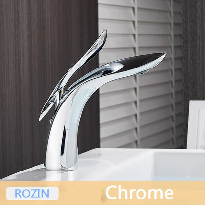 ™ Golden Rose Bathroom Faucet Waterfall Basin Mixer Taps - Luxury Single Hole
