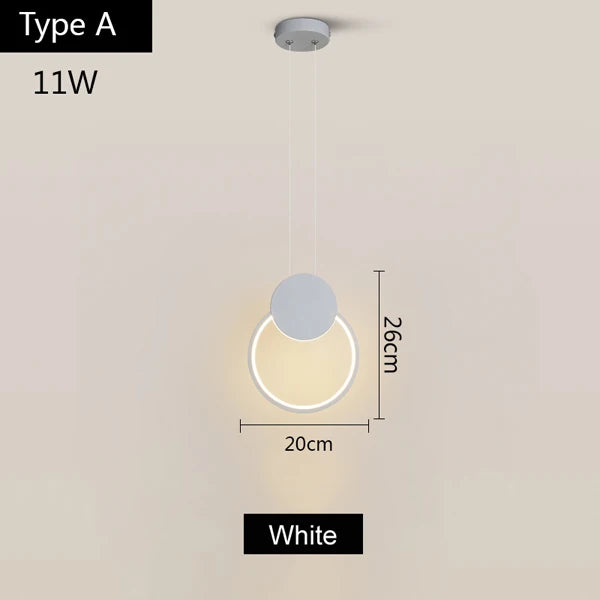 DecorBites™ LED Aluminum Pendant Lamp for Kitchen, Restaurant, Bar, Living Room, Bedroom