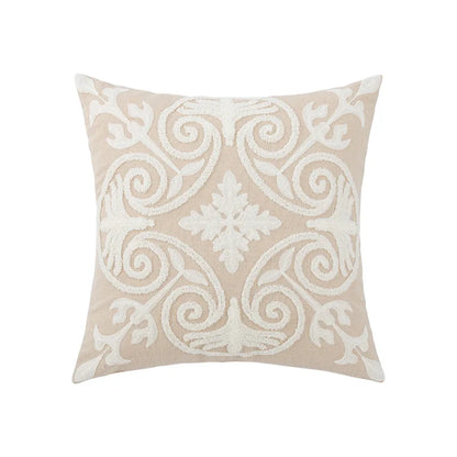 DecorBites™ Embroidered Daisy Floral Fish Pillow Cover 45x45cm/30x50cm Yellow Blue