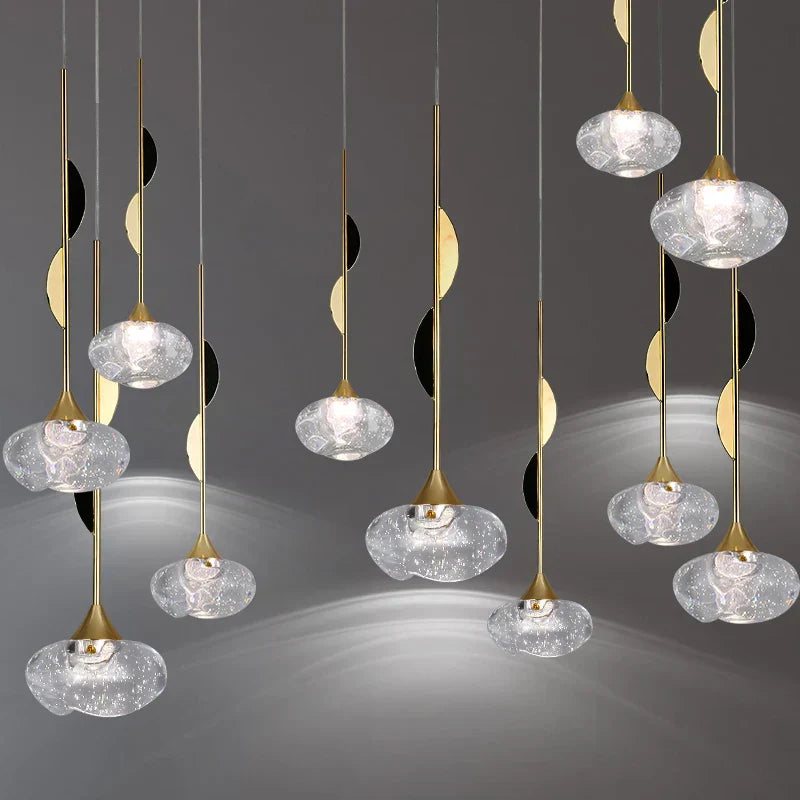DecorBites™ Bubble Crystal Pendant Light: Modern Kitchen Dining Room Hanging Lamp for Home Decor