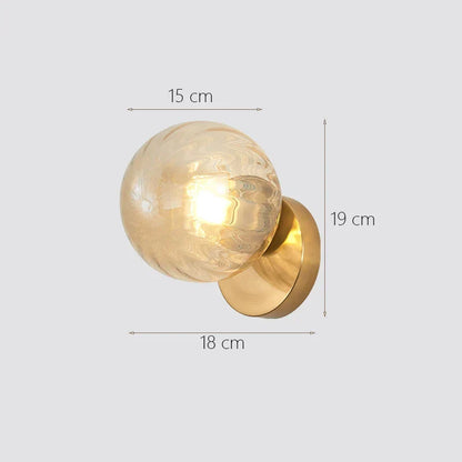 DecorBites™ Glass Ball Wall Lamp: Modern Minimalist Nordic Style, Luxury Bedroom Lighting