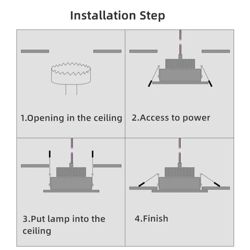 DecorBites™ Double Ring LED Ceiling Downlights GU10 MR16 Base Spot Lamps Holder Bracket