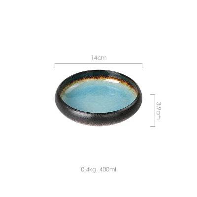 DecorBites™ Elegant Ceramic Sushi Plate - Handcrafted Japanese Style