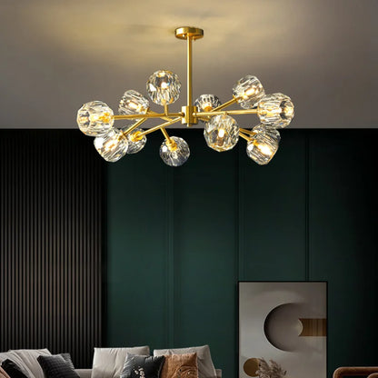 DecorBites™ Crystal LED Chandelier Ceiling Light for Elegant Home Décor