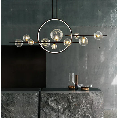 DecorBites™ Glass Ball LED Chandelier for Home Decor and Interior Lighting