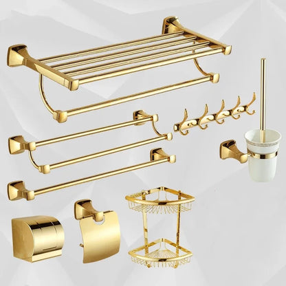 ™ Gold Bathroom Hardware Set for Towels, Paper, Brushes, and More
