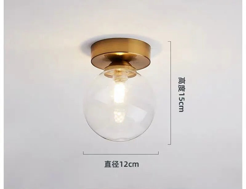DecorBites™ Glass Ball Ceiling Light: Modern Nordic Style, Creative Round Lamp for Home Decor.