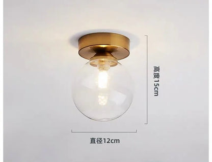 DecorBites™ Glass Ball Ceiling Light: Modern Nordic Style, Creative Round Lamp for Home Decor.