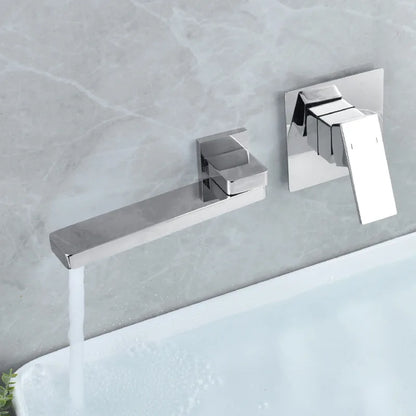 DecorBites™ Brushed Gold In-Wall Basin Faucet Set, Hot Cold Bathroom Sink Mixer Tap