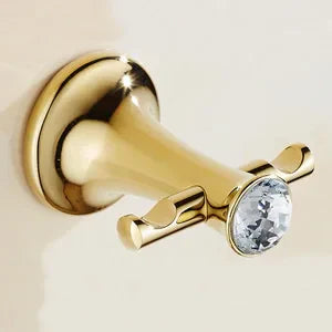 DecorBites™ Gold Bathroom Hardware Set: Towel Rack, Toilet Paper Holder, Towel Bar, Hook