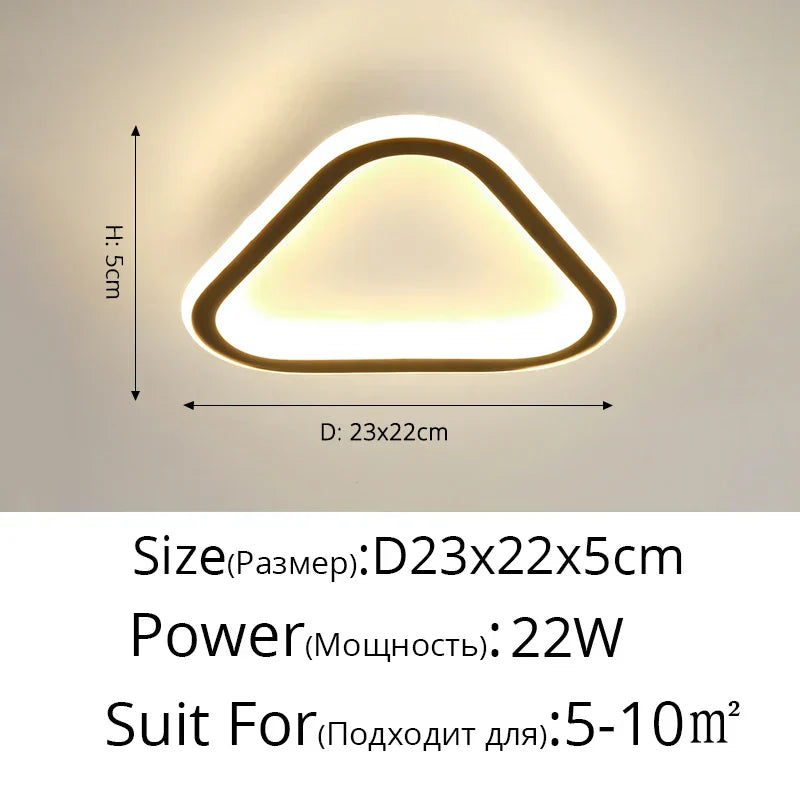 DecorBites™ Black Led Ceiling Light for Home Entryway - Modern Balcony Indoor Lamp