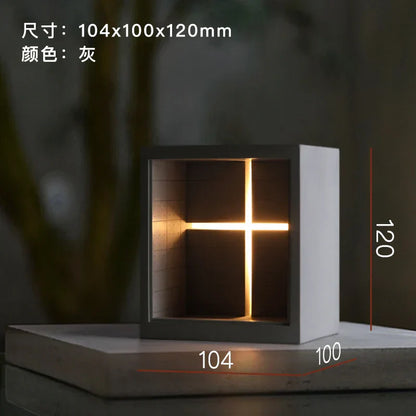 DecorBites™ Concrete Church Table Lamp | Classic Architectural Night Light | Retro Decor Fixture