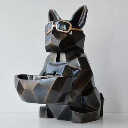 DecorBites™ Cool Dog Tissue Box Holder with Storage Box Home Office Decor Dog Figurine
