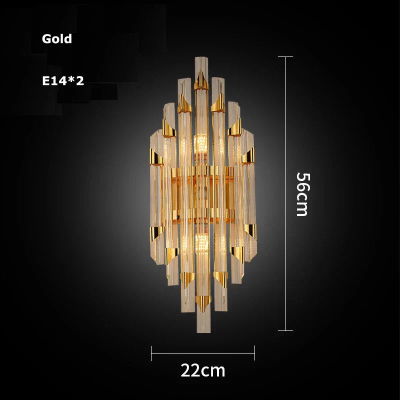 DecorBites™ Crystal LED Wall Sconce Light for Bedroom and Corridor