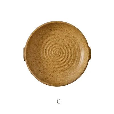 DecorBites™ Japanese Style Ceramic Round Plate - Restaurant Quality Dinnerware