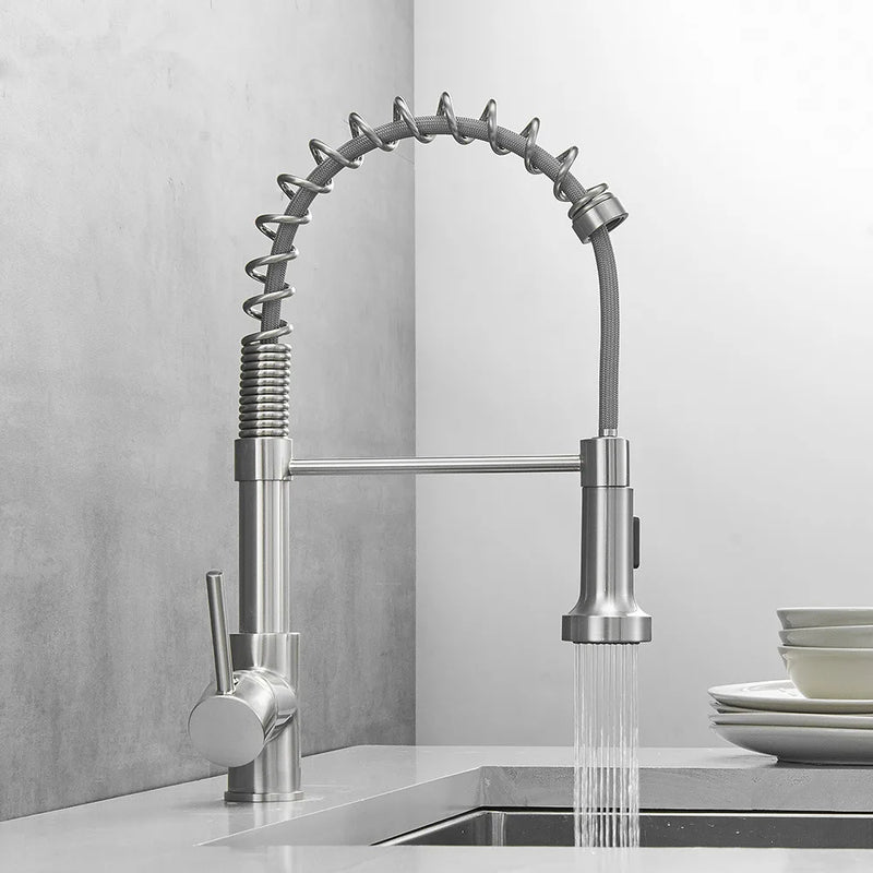 ™ Kitchen Faucet: Nickel Sink Mixer, Chrome Vanity Tap, Rotating Faucet for Modern Homes