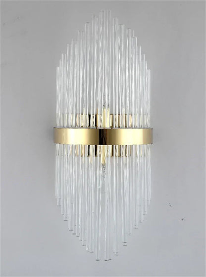 DecorBites™ Black Gold Crystal Wall Lights for Bedroom Living Room Home LED Sconce