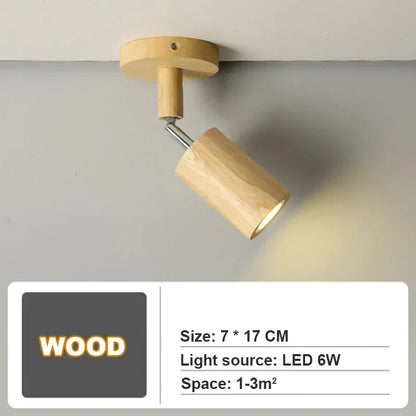 DecorBites™ LED Wood Ceiling Light Downlight Spot Acrylic Indoor Lamp for Home Decoration