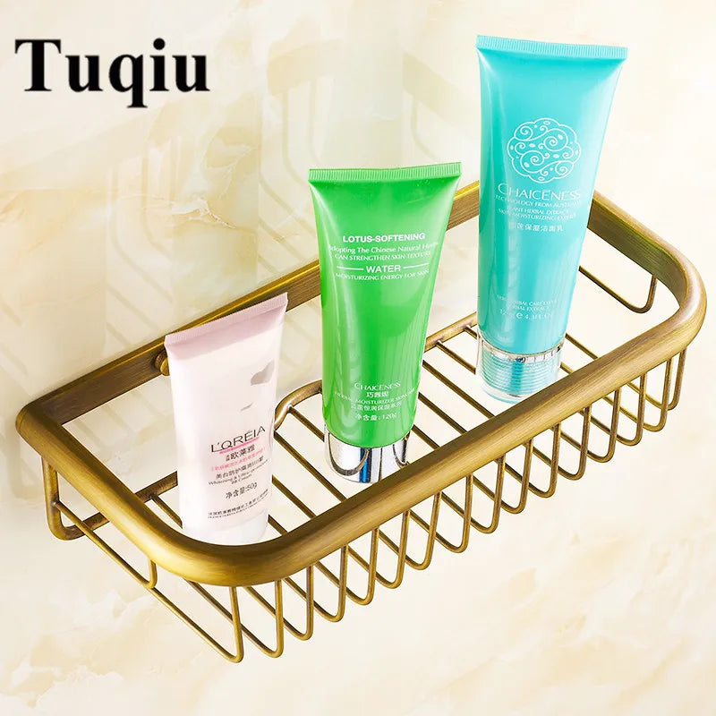 ™ Gold Brass Bathroom Shelf with Soap Holder 30cm/45cm