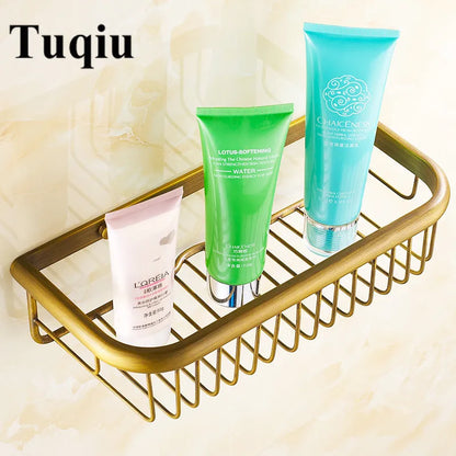 ™ Gold Brass Bathroom Shelf with Soap Holder 30cm/45cm