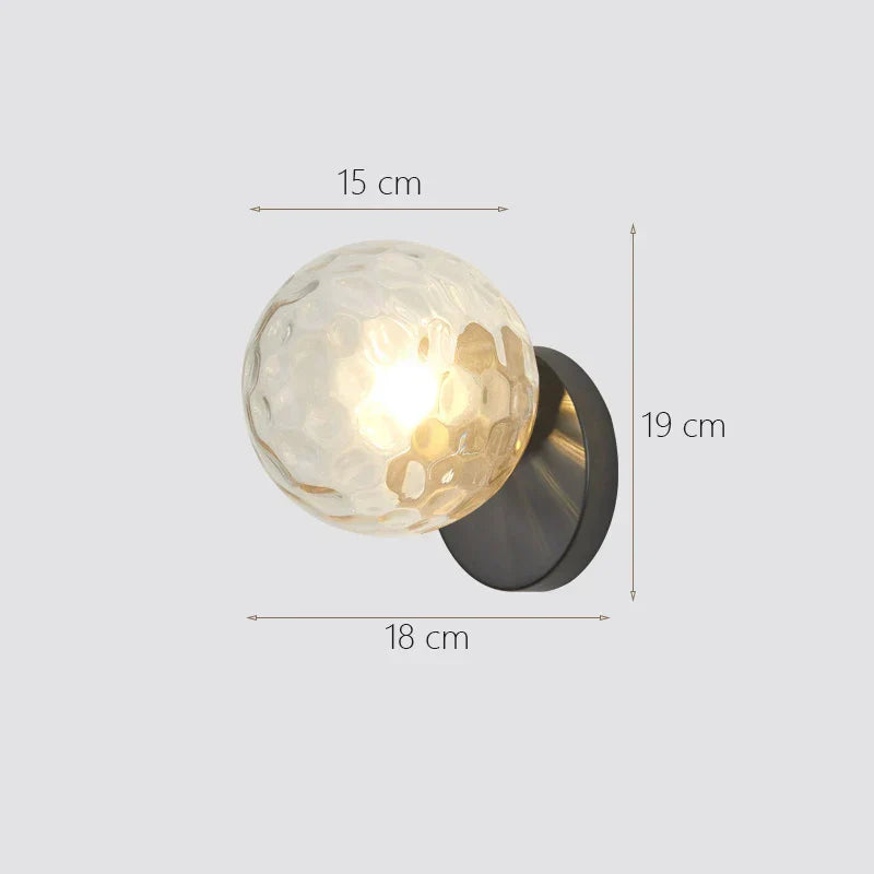 DecorBites™ Glass Ball Wall Lamp: Modern Minimalist Nordic Style, Luxury Bedroom Lighting