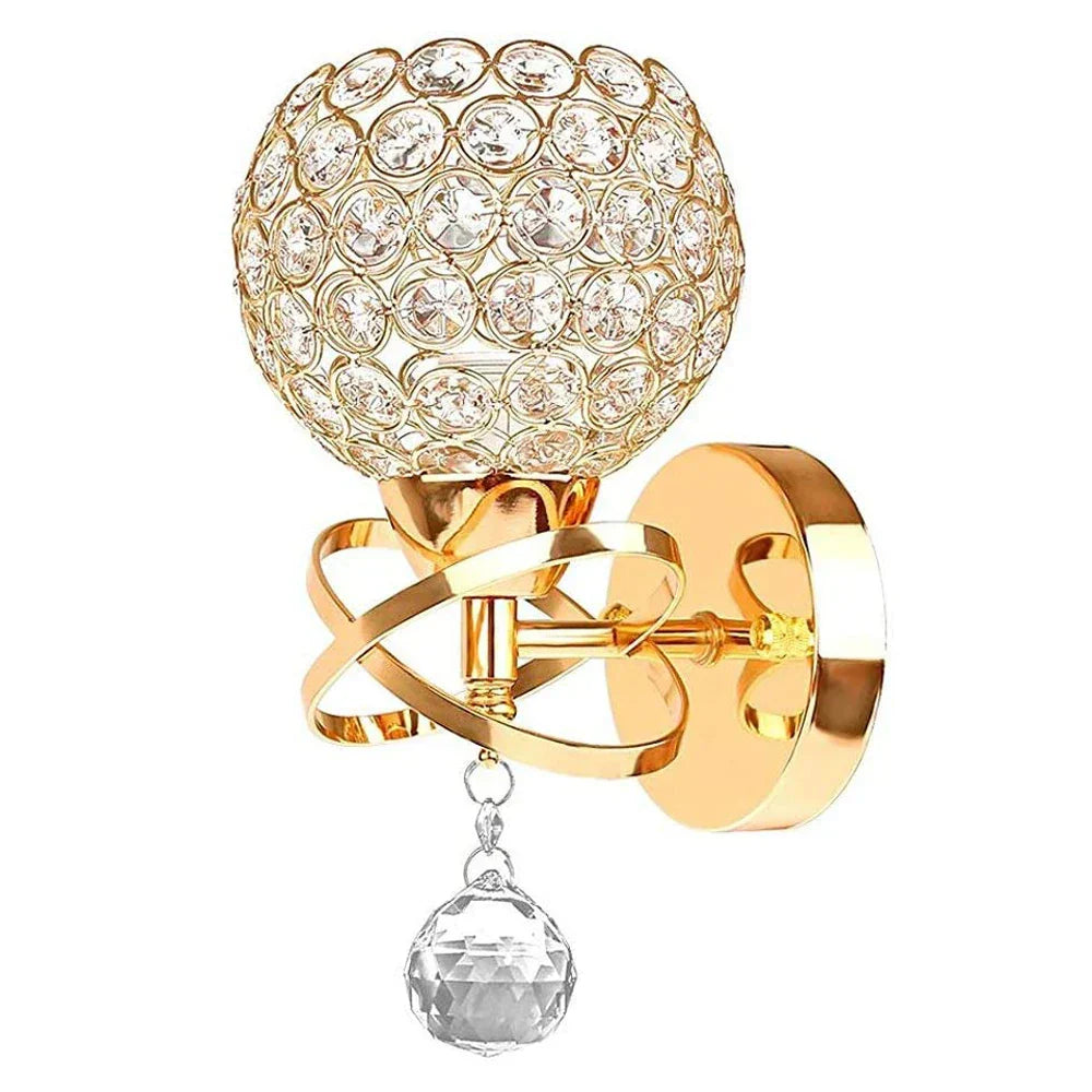 DecorBites™ Crystal Wall Sconce: Modern Bedside Wall Lamp for Home Decor