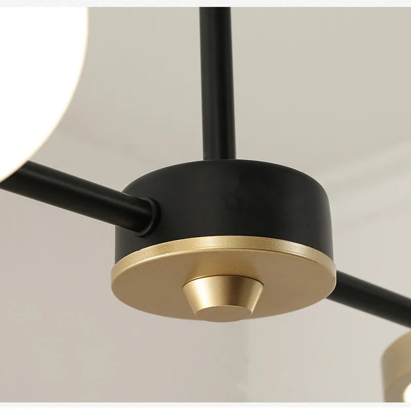 DecorBites™ Black Gold Minimalist Chandelier for Dining Room Home Decor