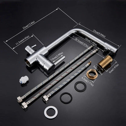 DecorBites™ Black Kitchen Faucet with Rotatable Water Purification Feature