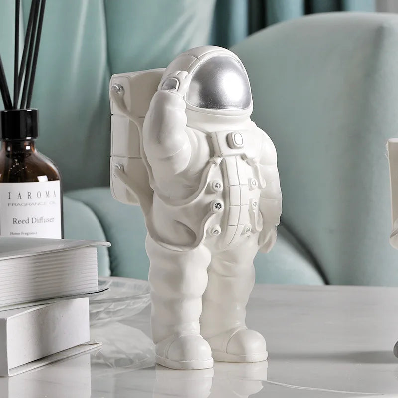 DecorBites™ Astronaut Phone Holder Cosmonaut Statue Space Man Sculpture Decor Figurine