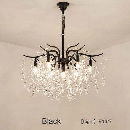 DecorBites™ Crystal LED Chandelier: Luxury Indoor Lighting for Home, Kitchen, Living Room