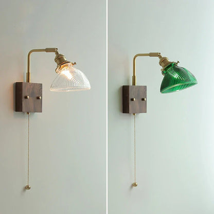 DecorBites™ Clear Glass LED Wall Lights with Pull Chain Switch, Rotate Modern Nordic Wall Lamp