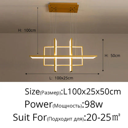 DecorBites™ Geometric Aluminum Pendant Light for Living Bedroom Restaurant Kitchen - Modern Art Luminaire