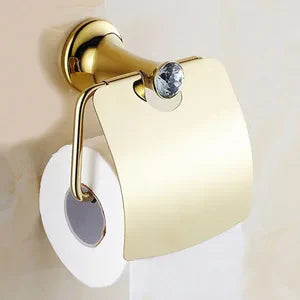 DecorBites™ Gold Bathroom Hardware Set: Towel Rack, Toilet Paper Holder, Towel Bar, Hook