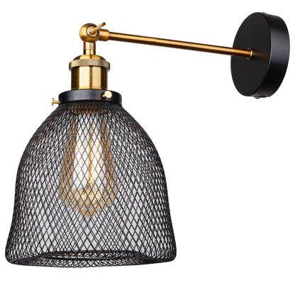 DecorBites™ Industrial LED Cage Wall Light Retro Loft Sconce Lights E27 Fixture