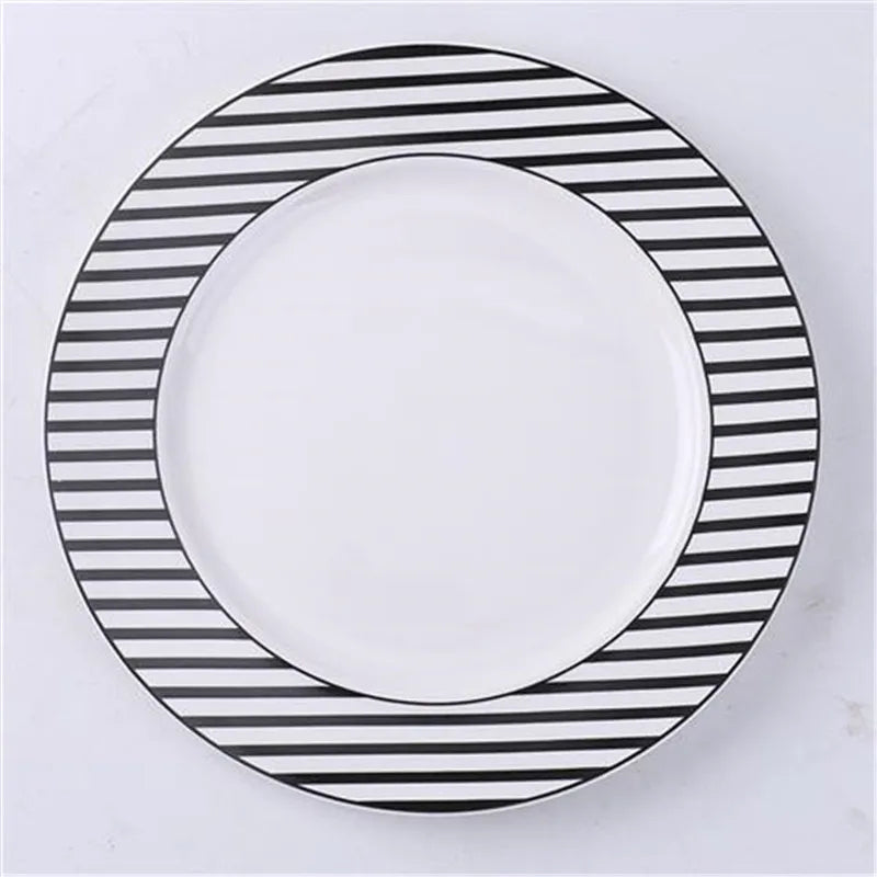 DecorBites™ Ceramic Dessert Plates Set - 8 Inch Scandinavian Style Breakfast Saucers